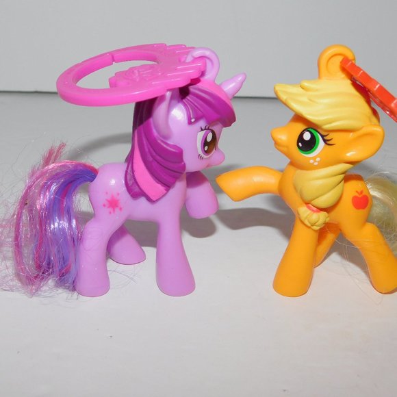 Lot 3 Hasbro McDonalds 2012 My Little Pony Backpack Clips 3" - Picture 2 of 6